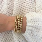 Reoxvo Gold Beaded Chain Bracelets Set for Women 14K Real Gold Plated Dainty Thin Gold Chain Link Bracelet Stack Adjustable Gold Bracelets Jewelry for Women Trendy - Image 3